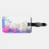 Étiquette À Bagage Étiquette de bagage d'abrégé sur papillon de (Dos horizontal)