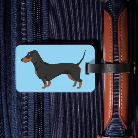 Étiquette À Bagage Étiquette de bagage Dachshund (Verso Insitu 2)