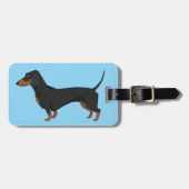 Étiquette À Bagage Étiquette de bagage Dachshund (Devant horizontal)