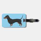 Étiquette À Bagage Étiquette de bagage Dachshund (Dos horizontal)