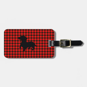 Étiquette À Bagage Étiquette de bagage Dachshund avec lanière en cuir