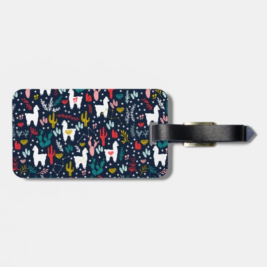 Étiquette À Bagage Étiquette de bagage d'alpaga (Dos horizontal)