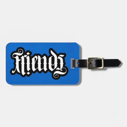 Étiquette À Bagage Étiquette de bagage d'ambigramme FlipScript (Devant horizontal)