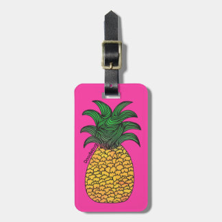 Étiquette À Bagage Étiquette de bagage d'ananas