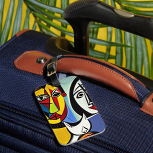 Étiquette À Bagage Étiquette de bagage d'art abstrait