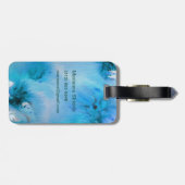 Étiquette À Bagage étiquette de bagage d'art Abstrait : bleu customis (Dos horizontal)