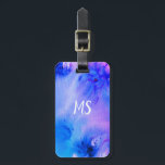 Étiquette À Bagage étiquette de bagage d'art Abstrait : bleu violet c<br><div class="desc">étiquette de bagage d'art Abstrait - vous pouvez ajouter vos initiales personnalisées sur un côté et vos coordonnées sur l'autre. Design peint à la main en aquarelle bleu et violet! Modifiez la couleur ou la police du lettrage comme vous le souhaitez.</div>
