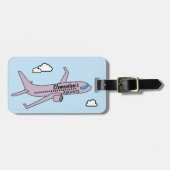 Étiquette À Bagage Étiquette de bagage d'avion personnalisable (Devant horizontal)
