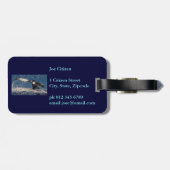 Étiquette À Bagage Étiquette de bagage de baleine de Humback - flet (Dos horizontal)