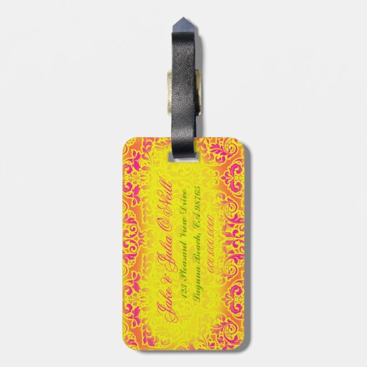 Étiquette À Bagage Étiquette de bagage de BALI (Dos Vertical)