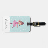 Étiquette À Bagage Étiquette de bagage de ballet de danseuse de fille (Devant horizontal)