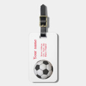 Étiquette À Bagage Étiquette de bagage de ballon de football (Devant Vertical)