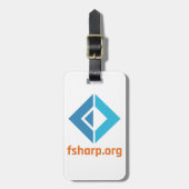 Étiquette À Bagage Étiquette de bagage de base de logiciel de F# (Devant Vertical)