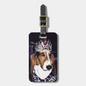Étiquette À Bagage Étiquette de bagage de Basset Hound (Devant Vertical)