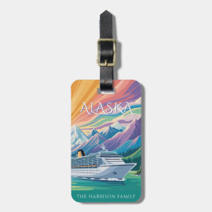 Étiquette À Bagage Étiquette de bagage de bateau de croisière en Alas