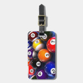 Étiquette À Bagage Étiquette de bagage de billards (Devant Vertical)