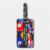 Étiquette À Bagage Étiquette de bagage de billards (Dos Vertical)