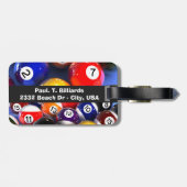 Étiquette À Bagage Étiquette de bagage de billards (Dos horizontal)