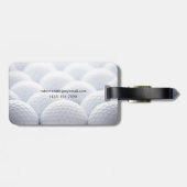 Étiquette À Bagage Étiquette de bagage de boules de golf (Dos horizontal)