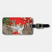 Étiquette À Bagage Étiquette de bagage de BunnyLuv avec le portrait (Devant horizontal)