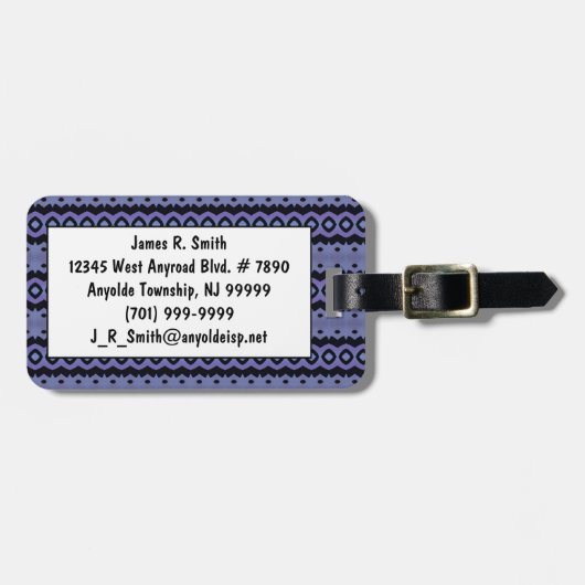 Étiquette À Bagage Étiquette de bagage de canalisation à chenille (Devant horizontal)