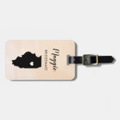 Étiquette À Bagage Étiquette de bagage de carte de l'Illinois, Bienve (Devant horizontal)