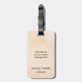 Étiquette À Bagage Étiquette de bagage de carte de l'Illinois, Bienve (Dos Vertical)