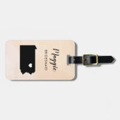 Étiquette À Bagage Étiquette de bagage de carte de Pennsylvanie, cort (Devant horizontal)