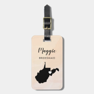 Étiquette À Bagage Étiquette de bagage de carte de Virginie occidenta