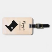 Étiquette À Bagage Étiquette de bagage de carte de Washington DC, cad (Devant horizontal)