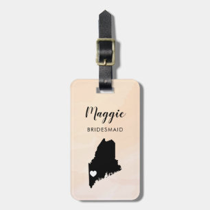 Étiquette À Bagage Étiquette de bagage de carte du Maine, Bienvenue a