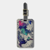 Étiquette À Bagage étiquette de bagage de carte du monde (Devant Vertical)