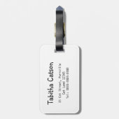 Étiquette À Bagage Étiquette de bagage de chat d'arc-en-ciel (Dos Vertical)