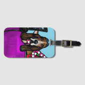 ÉTIQUETTE À BAGAGE ÉTIQUETTE DE BAGAGE DE CHIEN DE DIVA (Devant Horizontal)