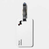 Étiquette À Bagage Étiquette de bagage de chien de Scottie d'amour (Dos Vertical)