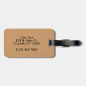 Étiquette À Bagage Étiquette de bagage de chien de teckel (Dos horizontal)