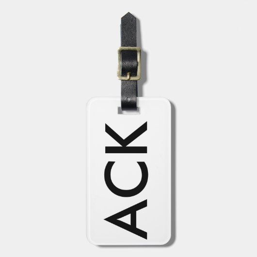 Étiquette À Bagage Étiquette de bagage de code d'aéroport de (Devant Vertical)