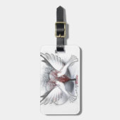 Étiquette À Bagage Étiquette de bagage de colombes d'amour avec le (Devant Vertical)