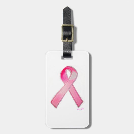 Étiquette À Bagage Étiquette de bagage de conscience de cancer du (Devant Vertical)