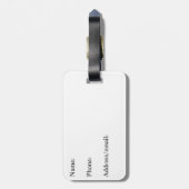 Étiquette À Bagage Étiquette de bagage de cow-girl - brune (Dos Vertical)