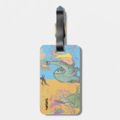 Étiquette À Bagage Étiquette de bagage de dinosaure pour des enfants (Dos Vertical)