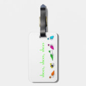 Étiquette À Bagage Étiquette de bagage de diva de chaussure (Dos Vertical)