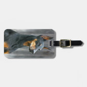 Étiquette À Bagage Étiquette de bagage de dobermann (Devant horizontal)