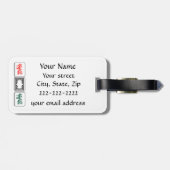 Étiquette À Bagage Étiquette de bagage de dragons d'heure-milliampère (Dos horizontal)