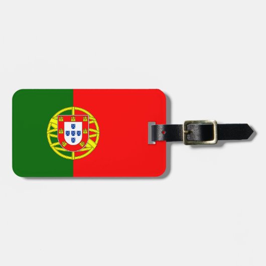 Étiquette À Bagage Étiquette de bagage de drapeau du Portugal (Devant horizontal)