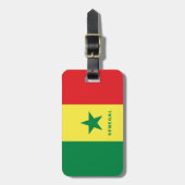 Étiquette À Bagage Étiquette de bagage de drapeau du Sénégal (Devant Vertical)