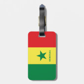 Étiquette À Bagage Étiquette de bagage de drapeau du Sénégal (Dos Vertical)