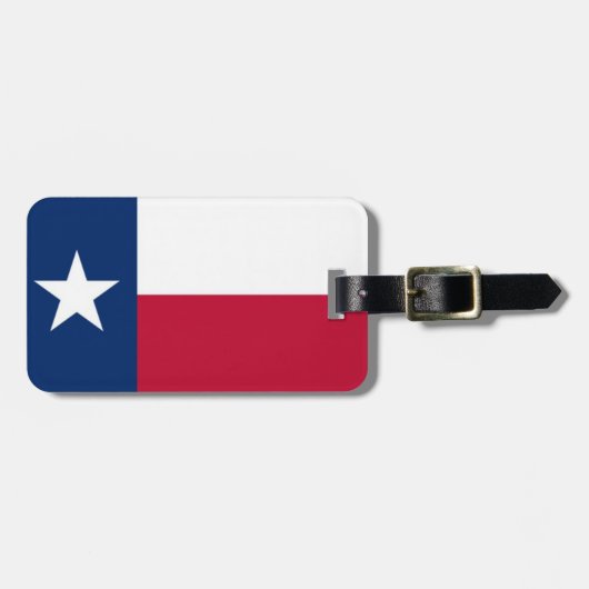 Étiquette À Bagage Étiquette de bagage de drapeau du Texas (Devant horizontal)