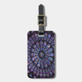 Étiquette À Bagage Étiquette de bagage de fenêtre rose de Notre Dame (Devant Vertical)