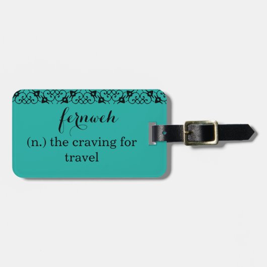 Étiquette À Bagage étiquette de bagage de "fernweh" (Devant horizontal)